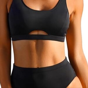 Black Cutout Bikini Set